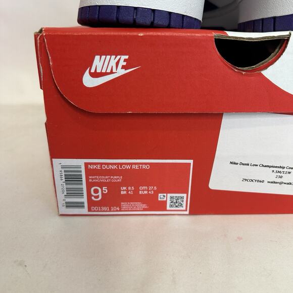 Nike Dunk Low Retro “Championship Court Purple”